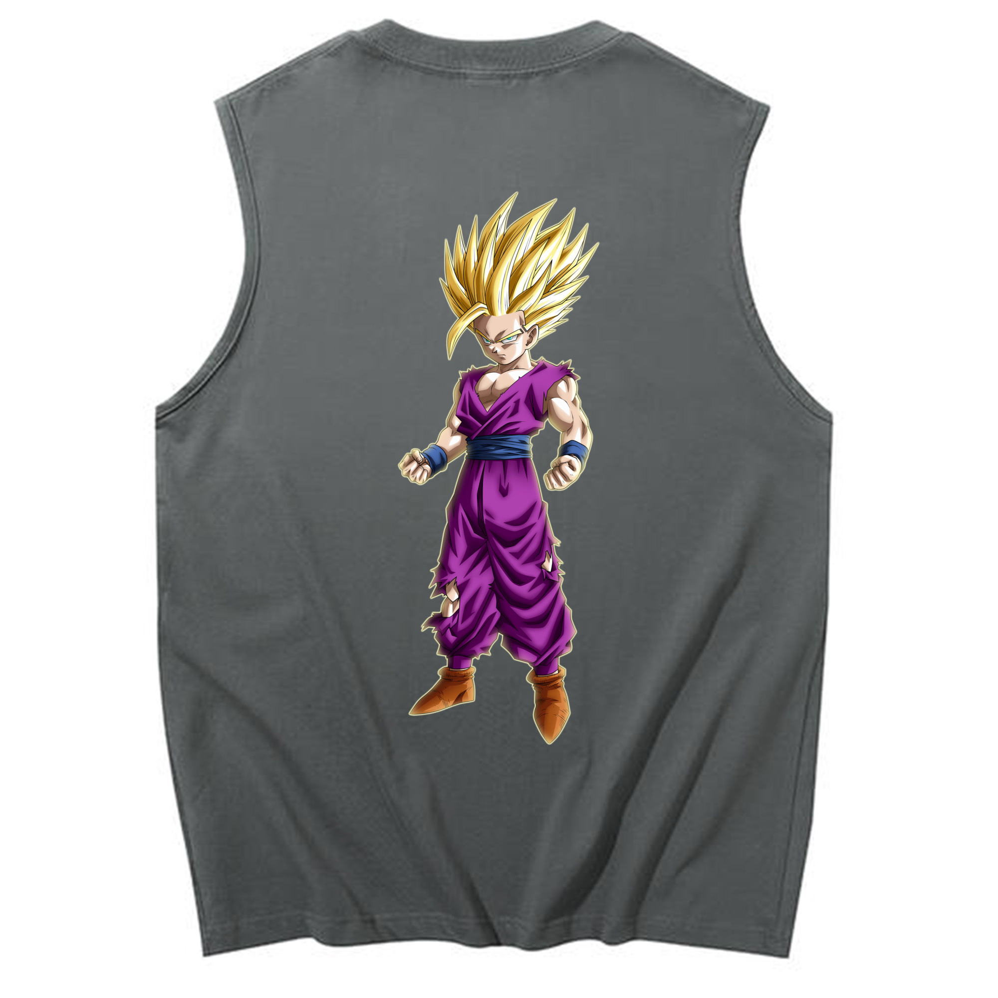 （画像用） ドラゴンボール 孫 悟飯（そんごはん）DRAGON BALL Son Gohan コットン100％タンクトップ（背面プリント）